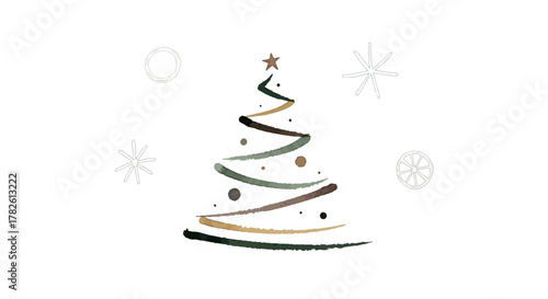 Minimalist Christmas Tree With Decorations