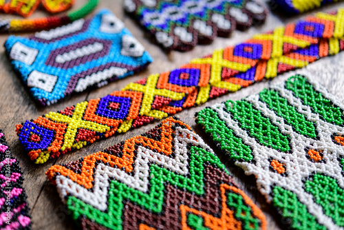 Huni Kuin Indigenous Beadwork Art, Acre, Amazon Forest, Brazil