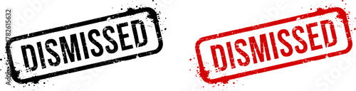 Dismissed stamp. Red grunge icon stamp illustration vector