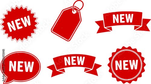New stamp. Red grunge icon stamp illustration vector
