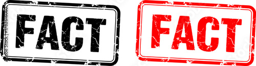 Fact stamp. Red grunge icon stamp illustration vector