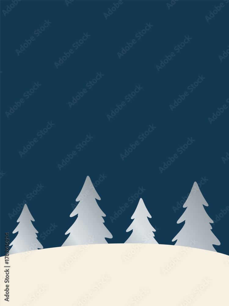 Obraz premium Winter Landscape with Silver Trees