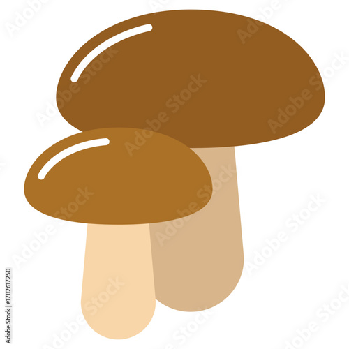 Luxury Mushroom Icon – Elegant Nature Fungus Symbol