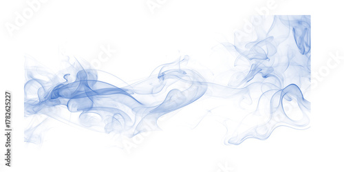 Ethereal Blue Smoke Waves Abstract Motion Dark Background Dreamy Effect Vapor Trail Digital Art Mysterious Aura Serenity