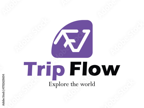 Vector design template of pin map logo combination with TF. Location, air. Icon symbol 