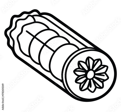 Delicate Chewable Tablet with Floral Design on White Background for Pharmaceutical or Healthcare Uses