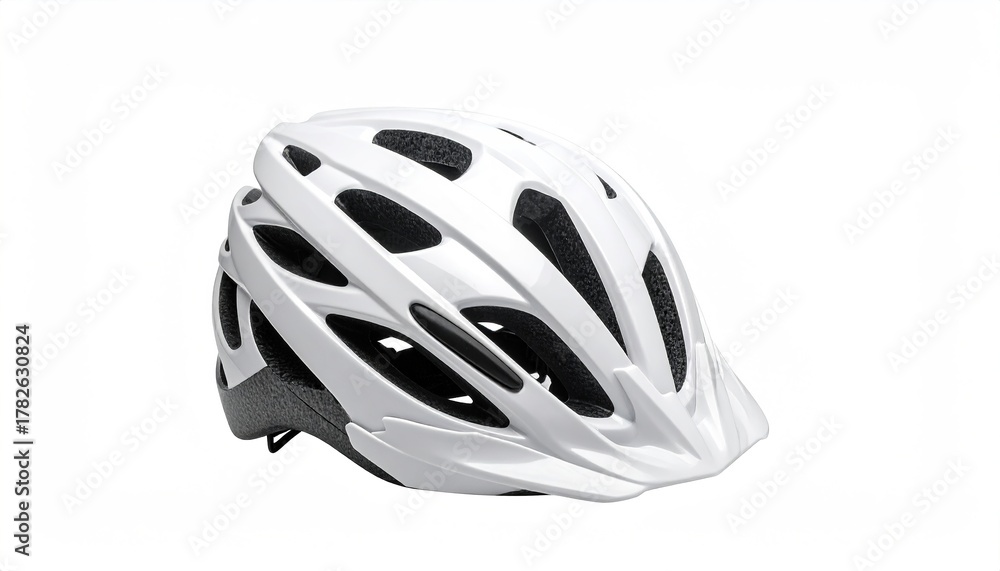 Fototapeta premium Bicycle helmet isolated on white
