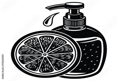 Citrus Burst Refreshing Sanitizer with Grapefruit Essence for Clean Hands and a Zesty Aroma in a Sleek Bottle