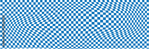 abstract checkerboard wave pattern background. Wavy Checkerboard Distorted Black and White Squares Vector Illustration Pattern doodle. Abstract wavy psychedelic checkerboard background with white 