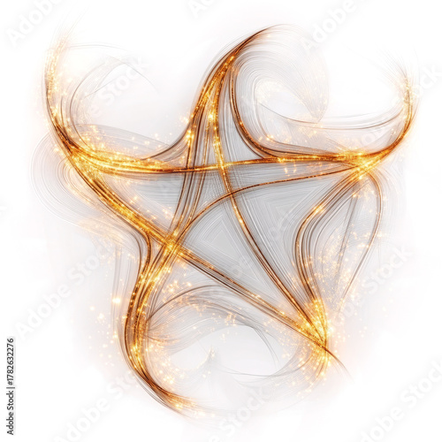  glowing star on a white background, 