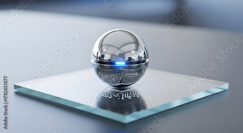 Minimal Robotic Sphere on Glass Surface