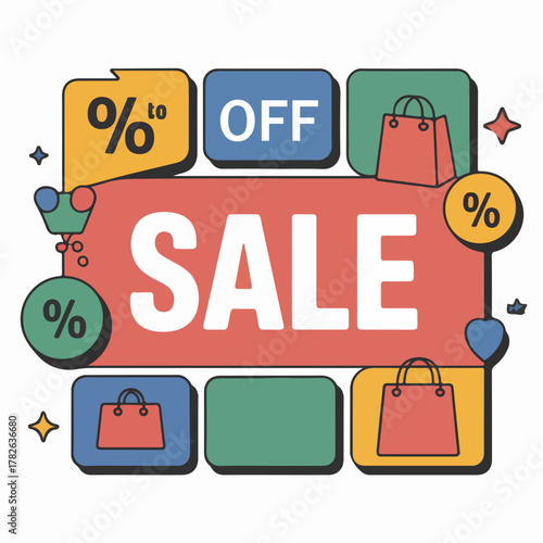 Flat Social Media Sale Banner Vector for Promotion.eps