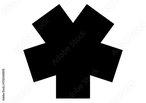 cross on white background