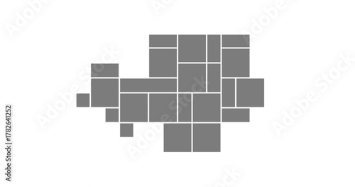 Collage photo template with moodboard mosaic and set grid for gallery frame or layout picture background. Image vector rectangle and mood montage with board design and album composition illustration.