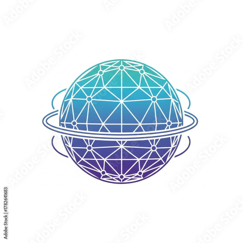 Modern global network design, symbolizing connectivity and international reach, perfect for technology or global business concepts, originally vector graphics