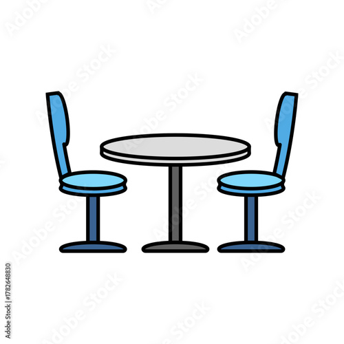 Bistro Table Furniture Icon