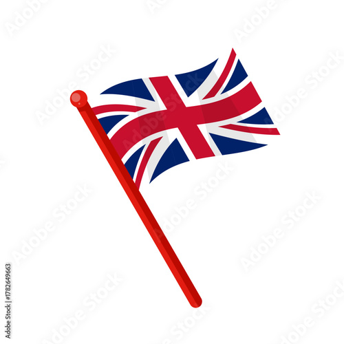 Waving united kingdom flag -  vector illustration