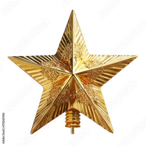 Decorative Golden Star Tree Topper for Festive Celebrations and Holiday Decor