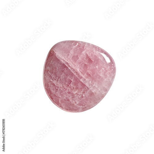 Elegant Pink Stone With Smooth Surface Displayed on a White Background for a ...