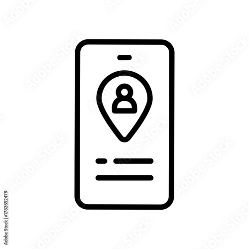 User rating share car service line icon. Isolated contour symbol vector illustration.