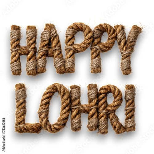 Celebrate Lohri With Unique Rustic Rope Letters in Joyful Display for the Fes...