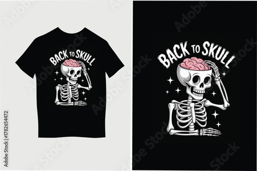 new back to scul t shirt design