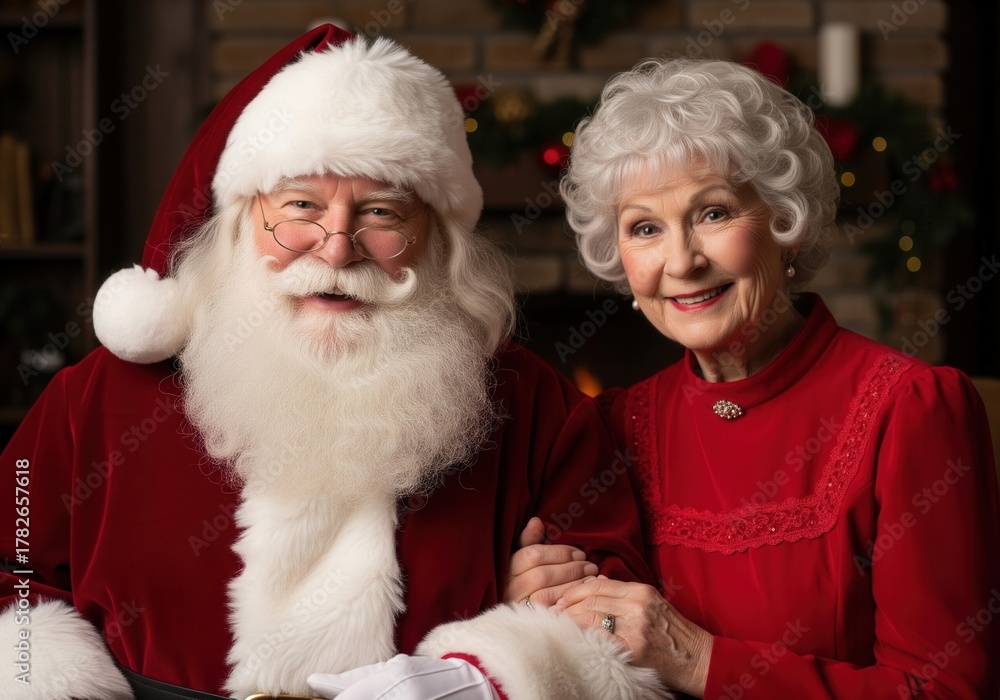 Obraz premium Santa And Mrs Claus Share A Warm Holiday Smile