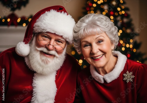 Santa And Mrs Claus Share A Warm Holiday Smile For Christmas
