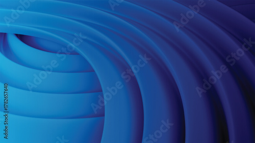 Abstract blue waves background with smooth curves and gradients for modern design use