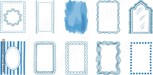 Collection of Decorative Frames and Borders with Ornamental Designs