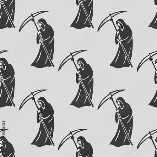 Grim Reaper Repeating Pattern Design