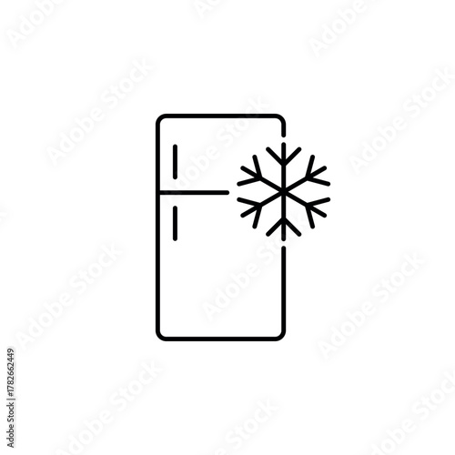 Refrigerator icon clean and modern design symbolizing freshness, cooling, and smart home living. Perfect for apps, UI, appliance branding, and household-themed projects. For your design. Vector EPS 10