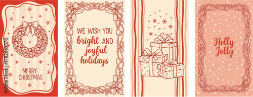 Festive Holiday Greetings Christmas Wreath, Holiday Messages, Gifts, and 'Holly Jolly' Designs