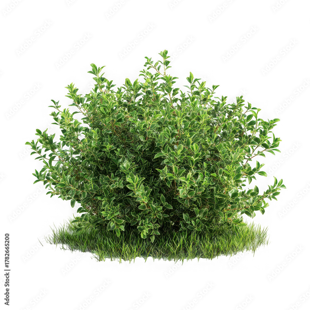 Naklejka premium rass bush cut out, green grass bush on a white background