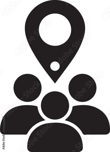 Group Location and Meeting Point Icon