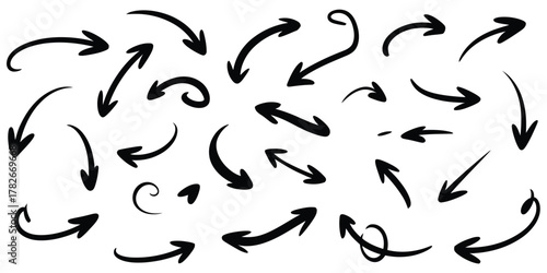 Hand drawn arrow collection for creative projects, presentations, and web design providing clear direction and visual appeal for any design need