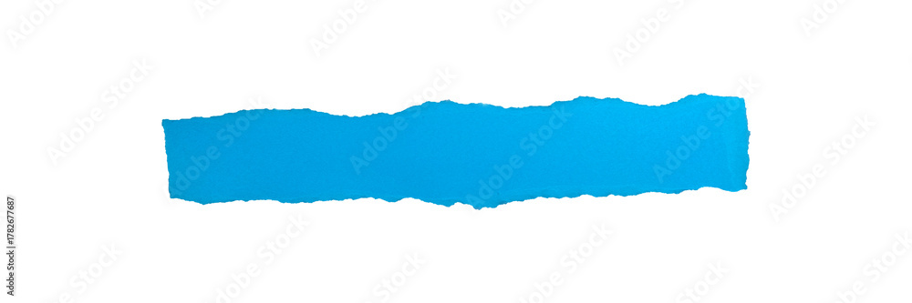 Naklejka premium A single piece of crumpled cyan blue paper with rough, wrinkled texture. Isolated on a transparent background, ready for use as an overlay