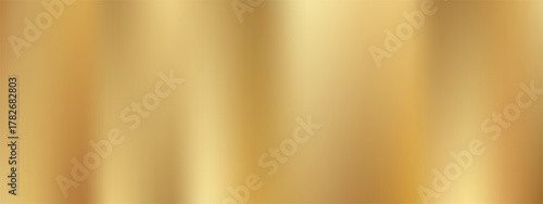 Gold brass glossy brushed metal or satin fabric gradient texture vector background