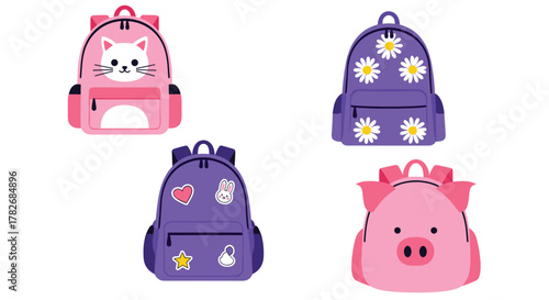 Cute animal themed backpacks for children a collection of adorable designs.