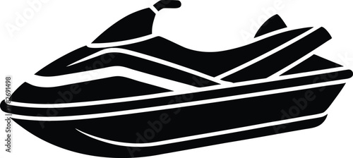 Jet Ski Vector Illustration, Watercraft, Personal Watercraft, Summer Recreation, Adventure, Fun, Sport, Speed, and Boat