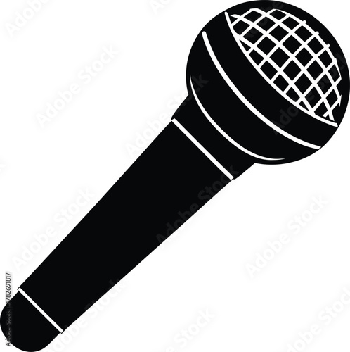 Microphone Audio Sound Voice Recording Speech Communication Sing Broadcast Equipment Icon Vector Illustration Isolated Object on Transparent Background