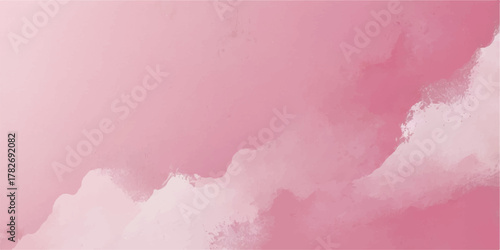 Abstract pink watercolor background with grunge texture and vintage paper design