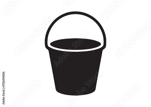 Bucket icon, Bucket solid vector