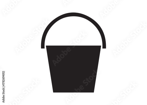 Bucket icon, Bucket solid vector