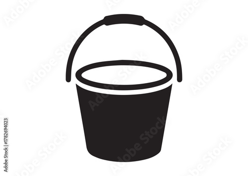 Bucket icon, Bucket solid vector