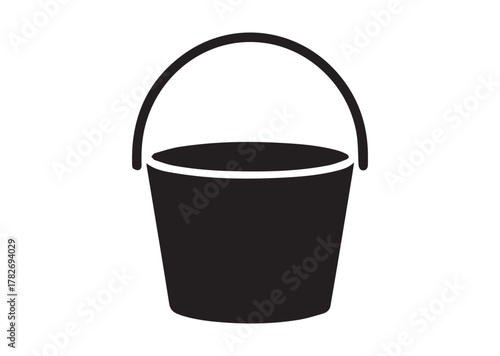 Bucket icon, Bucket solid vector