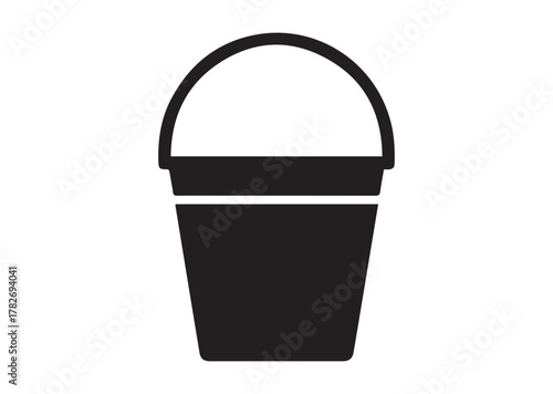Bucket icon, Bucket solid vector