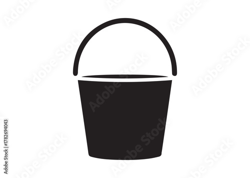 Bucket icon, Bucket solid vector