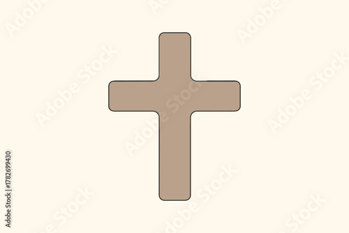 Simple and elegant golden cross pendant symbolizing faith and spirituality on a light background