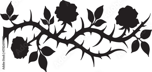 rose vines with sharp thorns